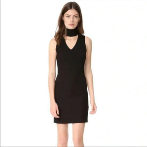 LNA choker ribbed mini dress